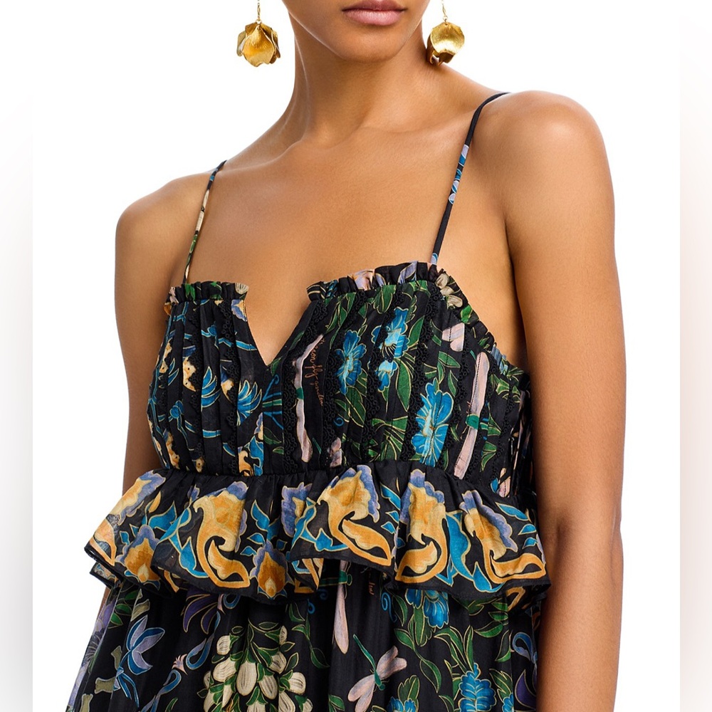 FARM Rio Winter Garden Pleated Dress. - Picture 2 of 5